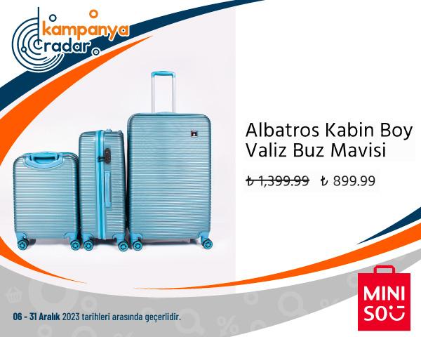 Miniso Albatros Kabin Boy Valiz Buz Mavisi İndirimi