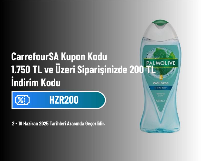 CarrefourSA Kupon Kodu - 1.750 TL ve Üzeri Siparişinizde 200 TL İndirim Kodu
