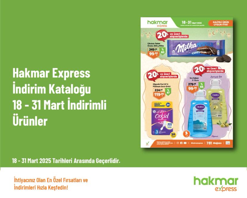 Hakmar Express İndirim Kataloğu - 18 - 31 Mart İndirimli Ürünler