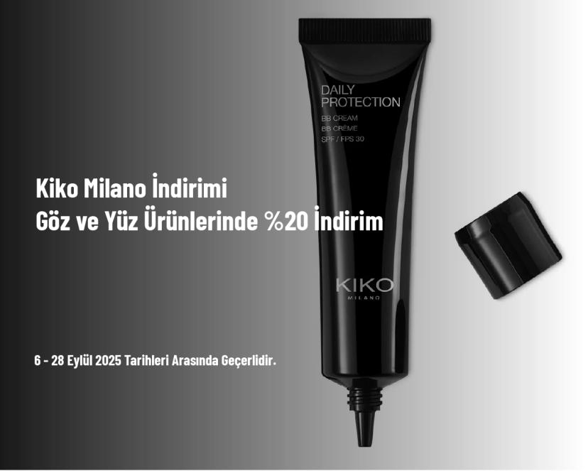 Kiko Milano İndirimi - Göz ve Yüz Ürünlerinde %20 İndirim