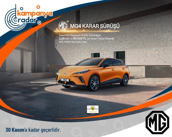 MG4 80.000 TL takas desteği ve 200.000 TL'ye kadar 12 ay %0,59 faiz fırsatı