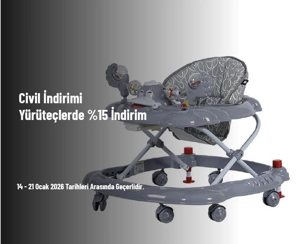 Civil İndirimi - Yürüteçlerde %15 İndirim