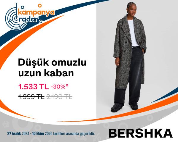 Bershka Düşük Omuzlu Uzun Kaban