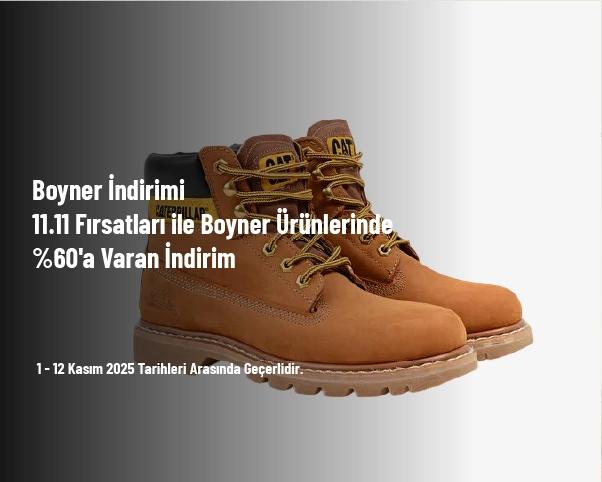 Boyner İndirimi - 11.11 Fırsatları ile Boyner Ürünlerinde %60'a Varan İndirim