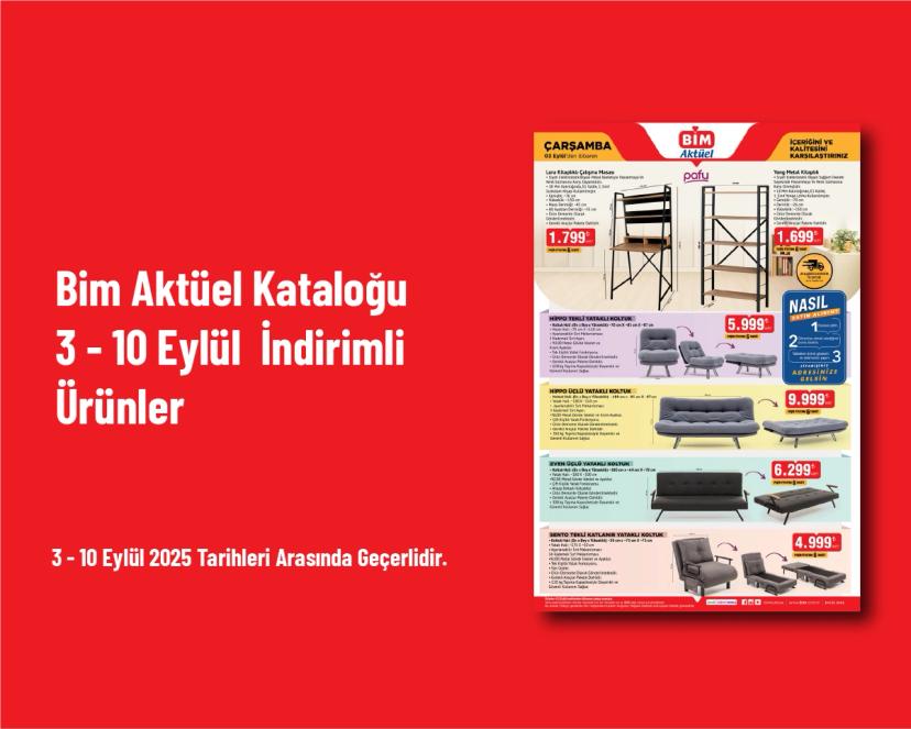 Bim Aktüel Kataloğu - 3 - 10 Eylül  İndirimli Ürünler