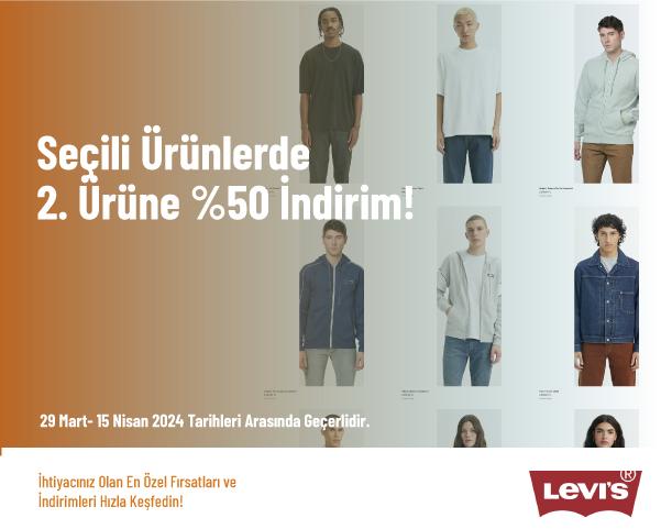 Seçili Ürünlerde 2. Ürüne %50 İndirim