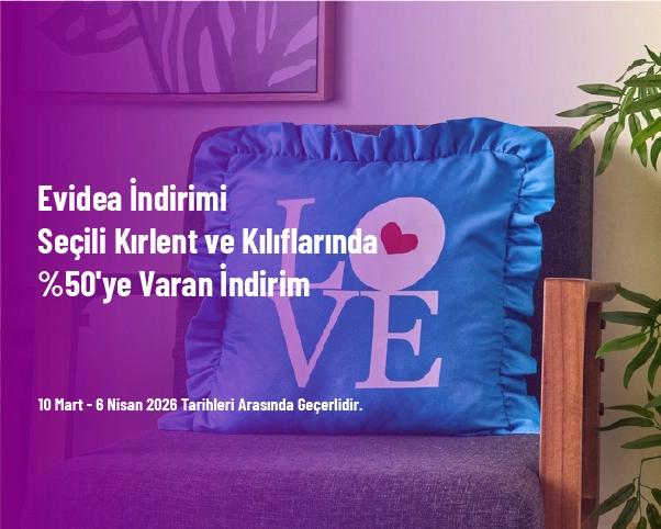 Evidea İndirimi - Seçili Kırlent ve Kılıflarında %50'ye Varan İndirim