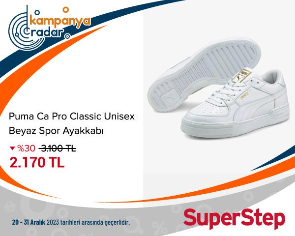Superstep Puma Ca Pro Classic Unisex Beyaz Spor Ayakkabı İndirimi