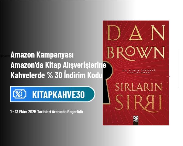 Amazon Kampanyası - Amazon'da Kitap Alışverişlerine Kahvelerde % 30 İndirim Kodu