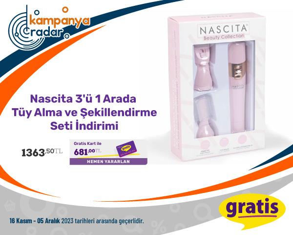 Gratis Nascita 3'ü 1 Arada Tüy Alma ve Şekillendirme Seti İndirimi
