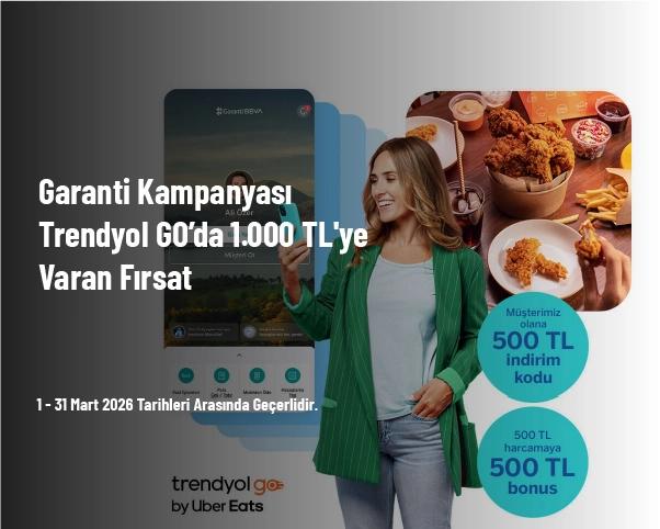 Garanti Kampanyası - Trendyol GO’da 1.000 TL'ye Varan Fırsat