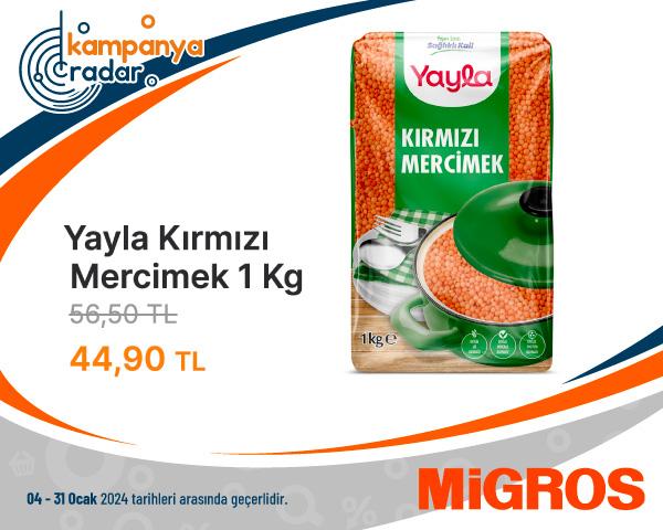 Migros Yayla Kırmızı Mercimek 1 Kg