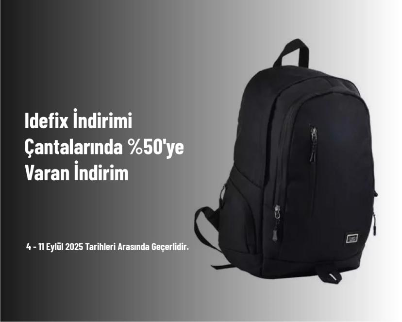 Idefix İndirimi - Çantalarında %50'ye Varan İndirim