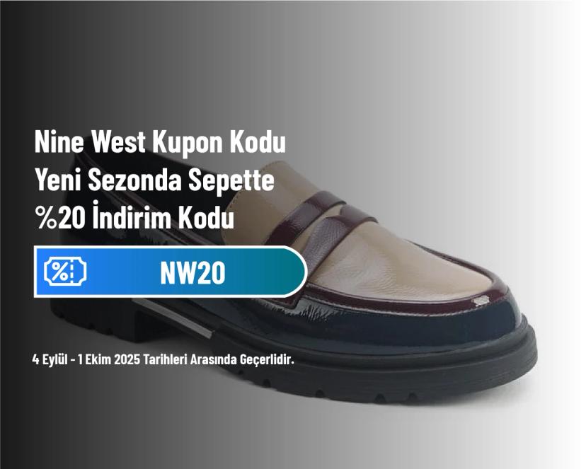 Nine West Kupon Kodu - Yeni Sezonda Sepette %20 İndirim Kodu