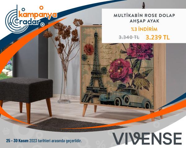 Vivense Multikabin Rose Dolap İndirimi