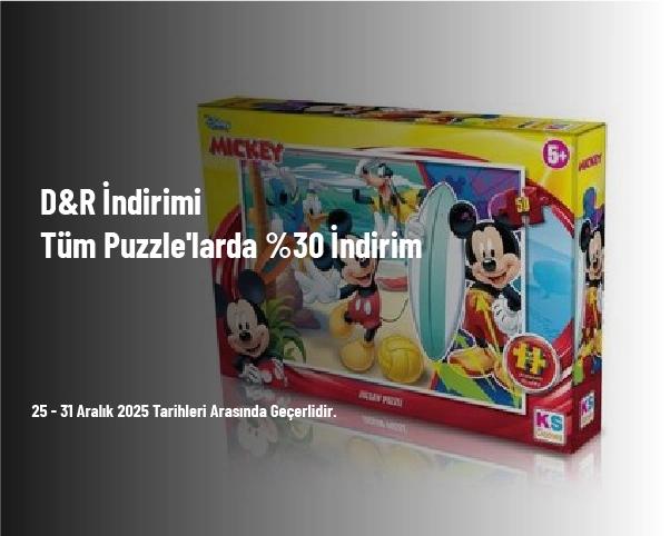 D&R İndirimi - Tüm Puzzle'larda %30 İndirim