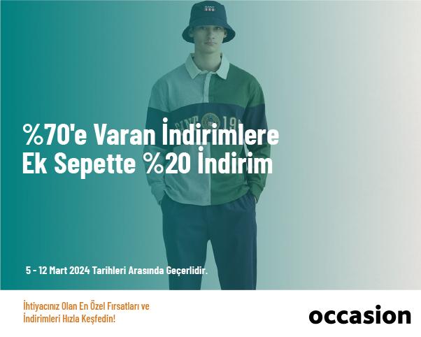 %70'e Varan İndirimlere Ek Sepette %20 İndirim