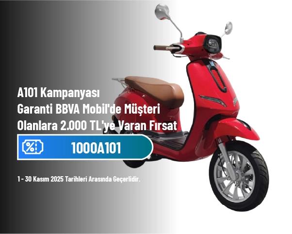 A101 Kampanyası - Garanti BBVA Mobil'de Müşteri Olanlara 2.000 TL'ye Varan Fırsat