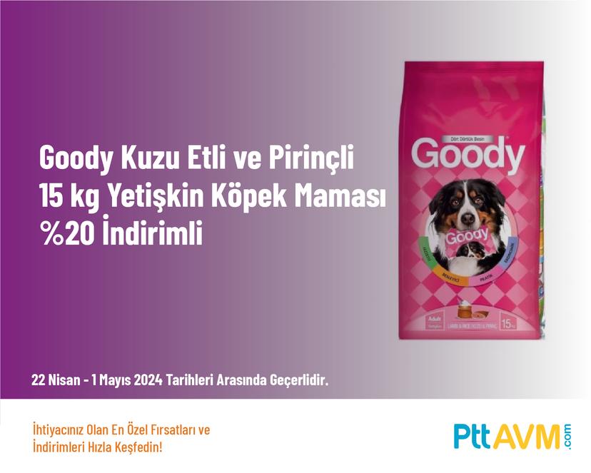 Goody Kuzu Etli ve Pirinçli 15 kg Yetişkin Köpek Maması %20 İndirimli