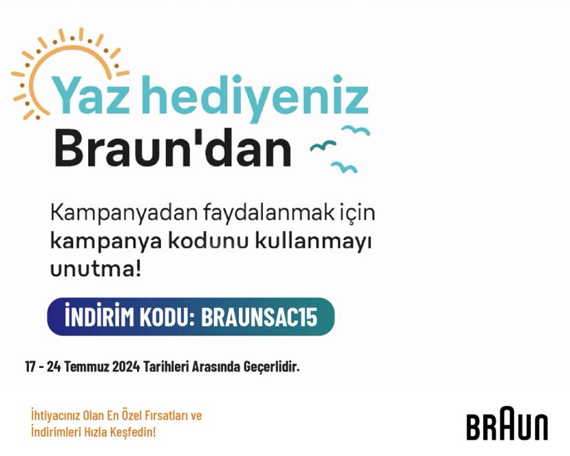 Braun Hediye Kodu  - 15.000 TL'lik Alışverişe BRAS420E Saç Şekillendirici Hediye