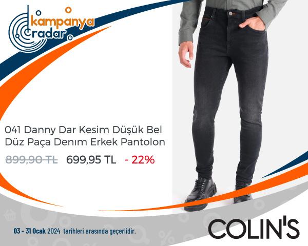 Colins Danny Dar Kesim Düşük Bel Düz Paça Denım Erkek Pantolon