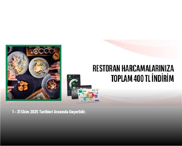 TEB Kampanyası - TEB Bireysel Banka Kartları ile Restoran Harcamalarınıza Toplam 400 TL İndirim