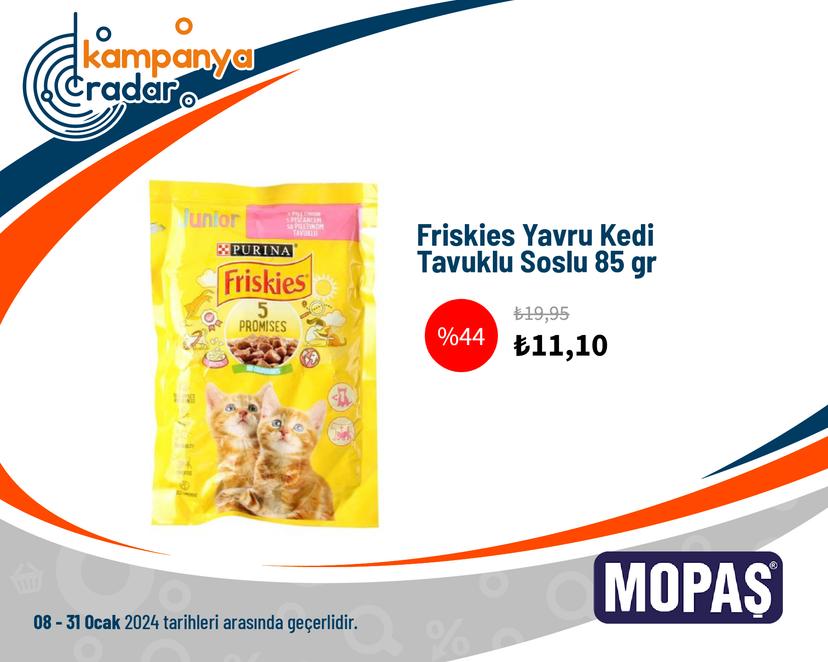 Friskies Yavru Kedi Tavuklu Soslu 85 gr