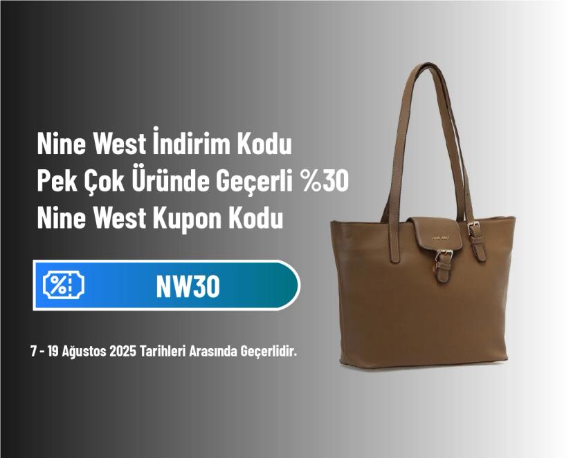 Nine West İndirim Kodu - Pek Çok Üründe Geçerli %30 Nine West Kupon Kodu