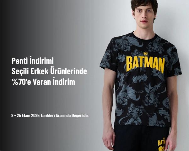 Penti İndirimi - Seçili Erkek Ürünlerinde %70'e Varan İndirim