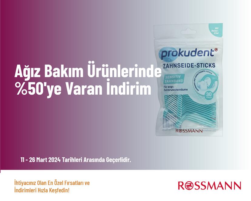 Ağız Bakım Ürünlerinde %50'ye Varan İndirim