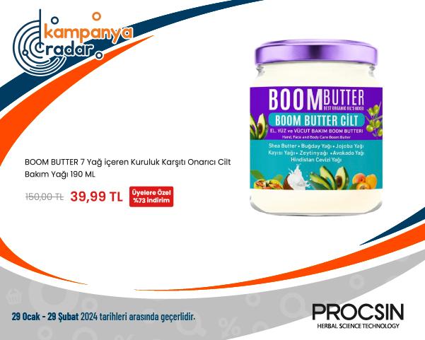 BOOM BUTTER 7 Yağ içeren Kuruluk Karşıtı Onarıcı Cilt Bakım Yağı 190 ML