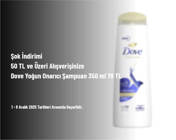 Şok İndirimi - 50 TL ve Üzeri Alışverişinize Dove Yoğun Onarıcı Şampuan 350 ml 79 TL