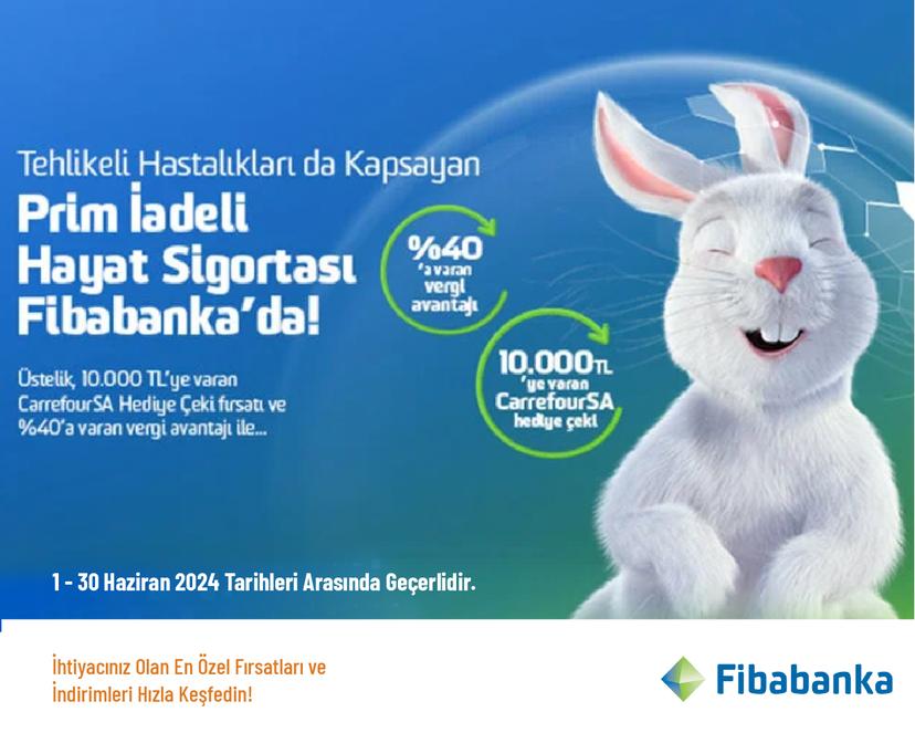 Hayat Sigortanızı Fiba ile Yaptırın, 10.000 TL’ye Varan CarrefourSA Hediye Çeki Kazanın