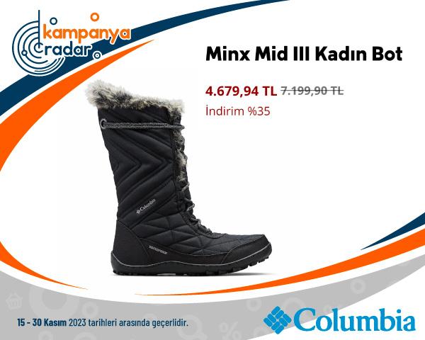 Columbia Minx Mid III Kadın Bot İndirimi