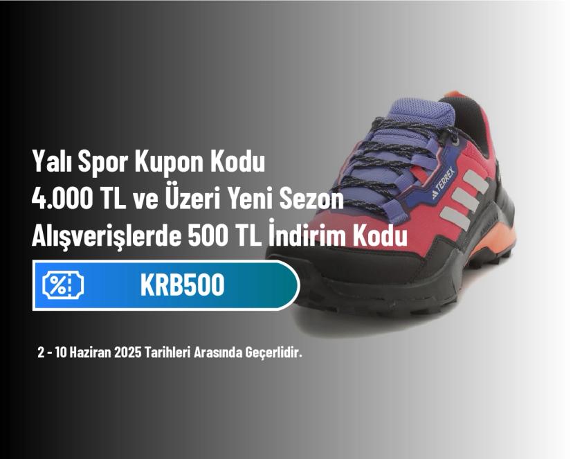Yalı Spor Kupon Kodu - 4.000 TL ve Üzeri Yeni Sezon Alışverişlerde 500 TL İndirim Kodu