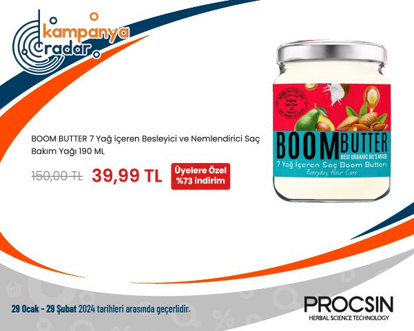 BOOM BUTTER 7 Yağ içeren Besleyici ve Nemlendirici Saç Bakım Yağı 190 ML