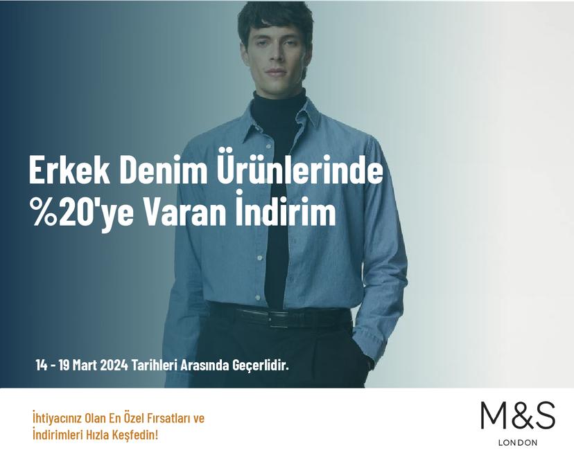 Erkek Denim Ürünlerinde %20'ye Varan İndirim