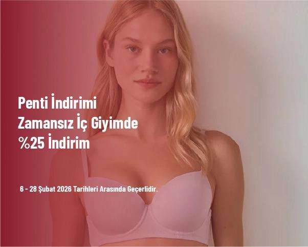 Penti İndirimi - Zamansız İç Giyimde %25 İndirim
