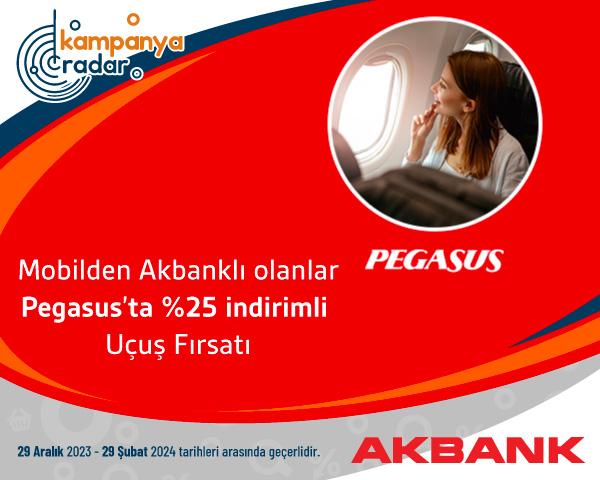 Mobilden Akbanklı olanlar Pegasus’ta %25 indirimli Uçuş Fırsatı