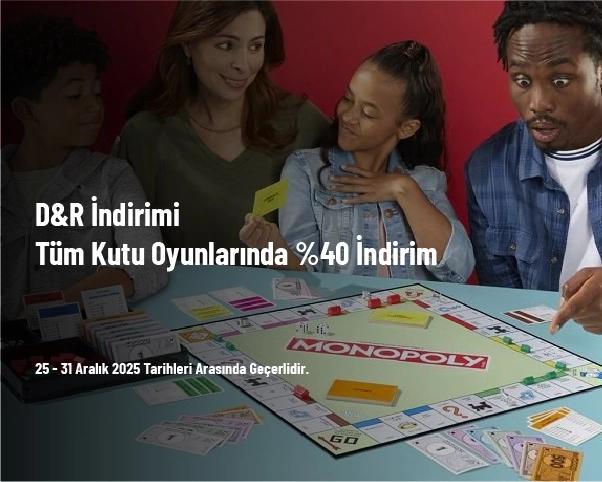 D&R İndirimi - Tüm Kutu Oyunlarında %40 İndirim