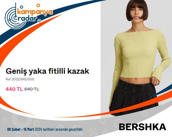 Bershka Geniş Yaka Fitilli Kazak