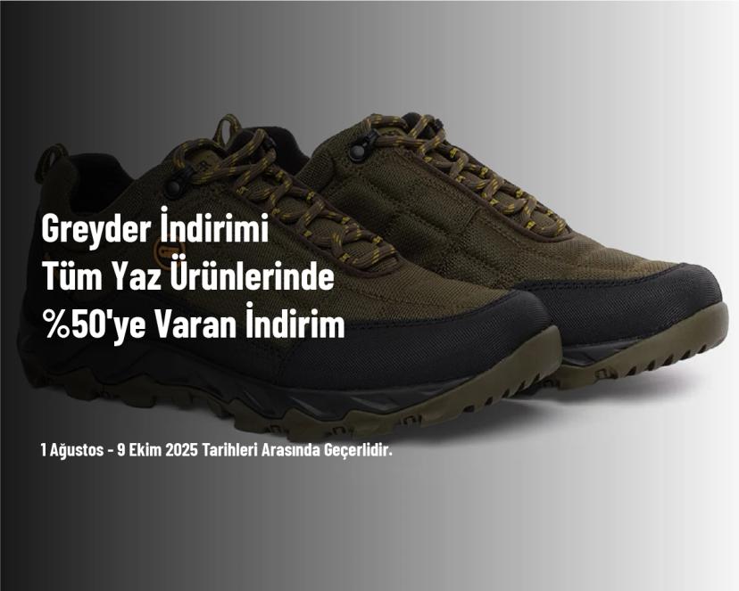 Greyder İndirimi - Tüm Yaz Ürünlerinde %50'ye Varan İndirim