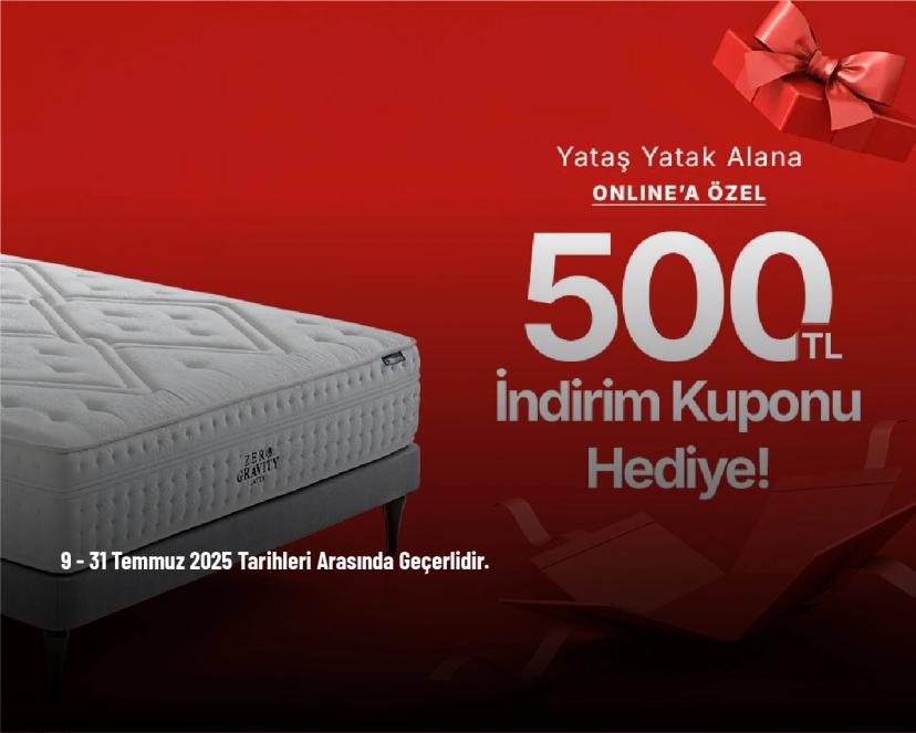 Yataş Kupon Kodu - Yataş Bedding ve Enza Home Mağazalarından Yapılacak Seçili Yataş Yatak Alımlarında Online'da Geçerli 500 TL Değerinde İndirim Kodu