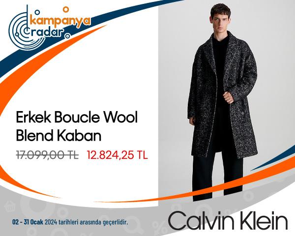 Calvinklein Erkek Boucle Wool Blend Kaban İndirimi