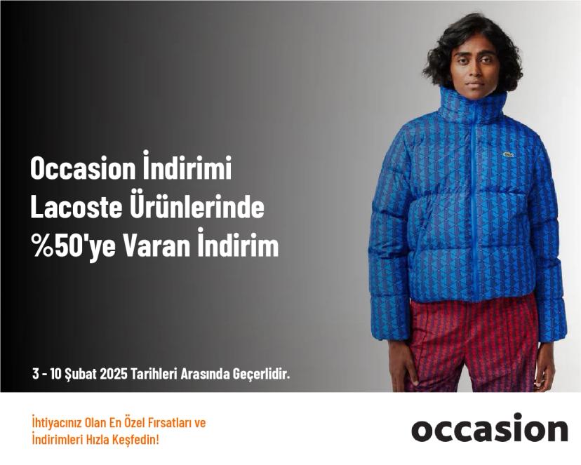 Occasion İndirimi - Lacoste Ürünlerinde %50'ye Varan İndirim