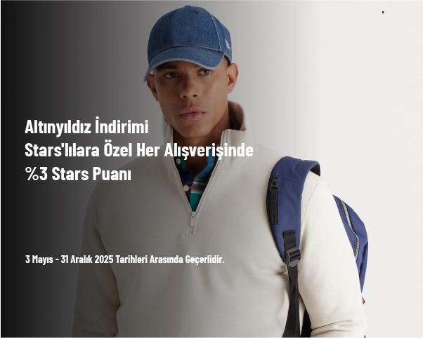 Altınyıldız İndirimi - Stars'lılara Özel Her Alışverişinde %3 Stars Puanı