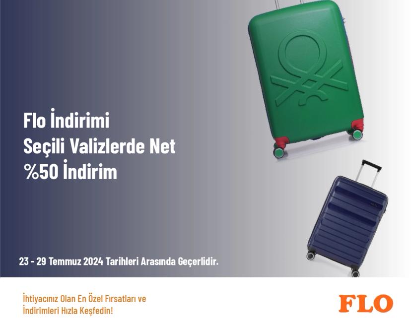 Flo İndirimi - Seçili Valizlerde Net %50 İndirim