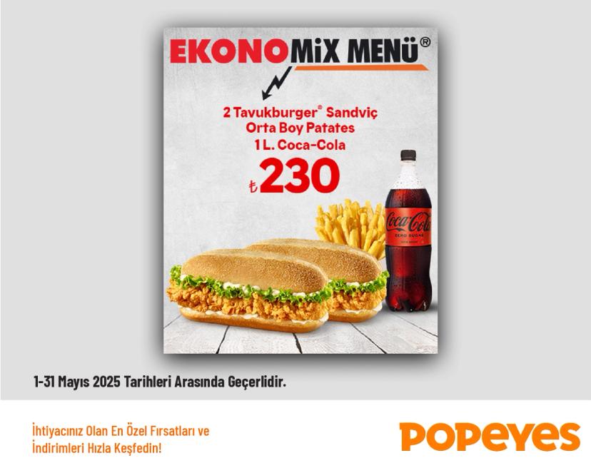 Popeyes Kampanyası - Ekonomix Menü Kampanyası