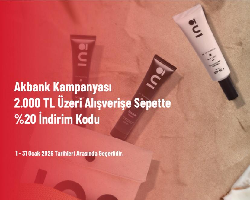 Akbank Kampanyası - Ino Beauty’den Yapılacak 2.000 TL Üzeri Alışverişe Sepette %20 İndirim Kodu