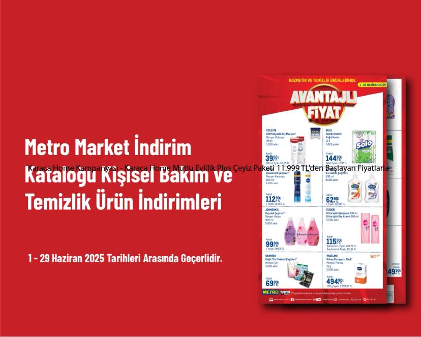 Metro Market İndirim Kataloğu - Kişisel Bakım ve Temizlik Ürün İndirimleri